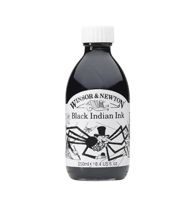 Winsor & Newton Drawing INK 030 250 ml. Black Indian