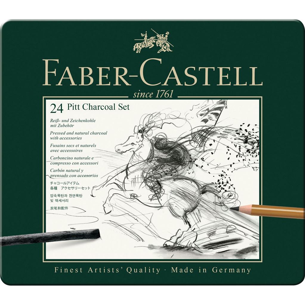 Faber-Castell Pitt Charcoal Set, 24-piece