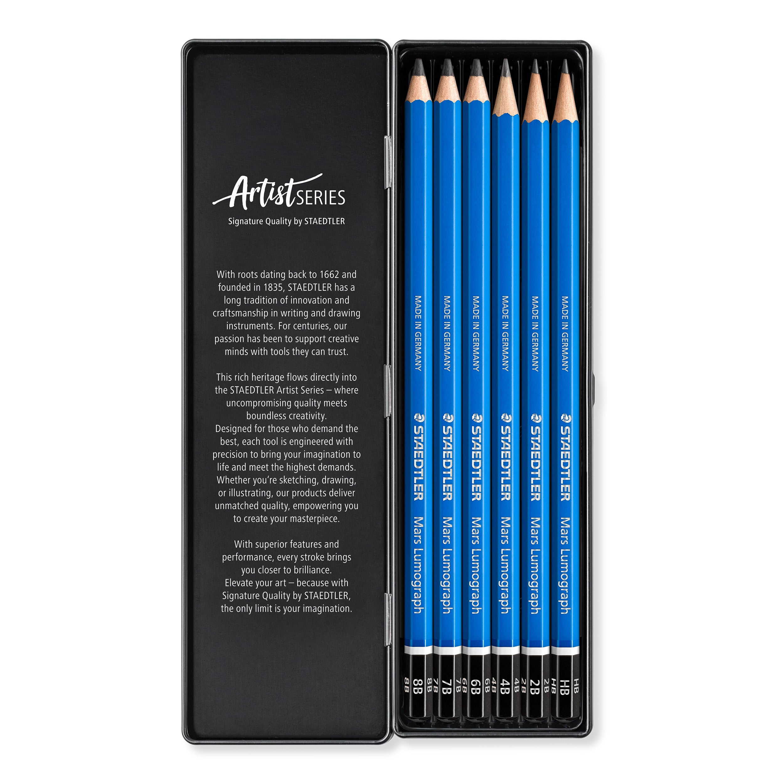 Staedtler Mars Lumograph drawing pencils 6 pcs