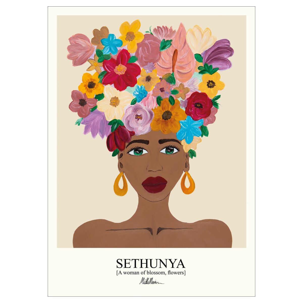 Morais Artworks Sethunya - warm 50 x 70 cm