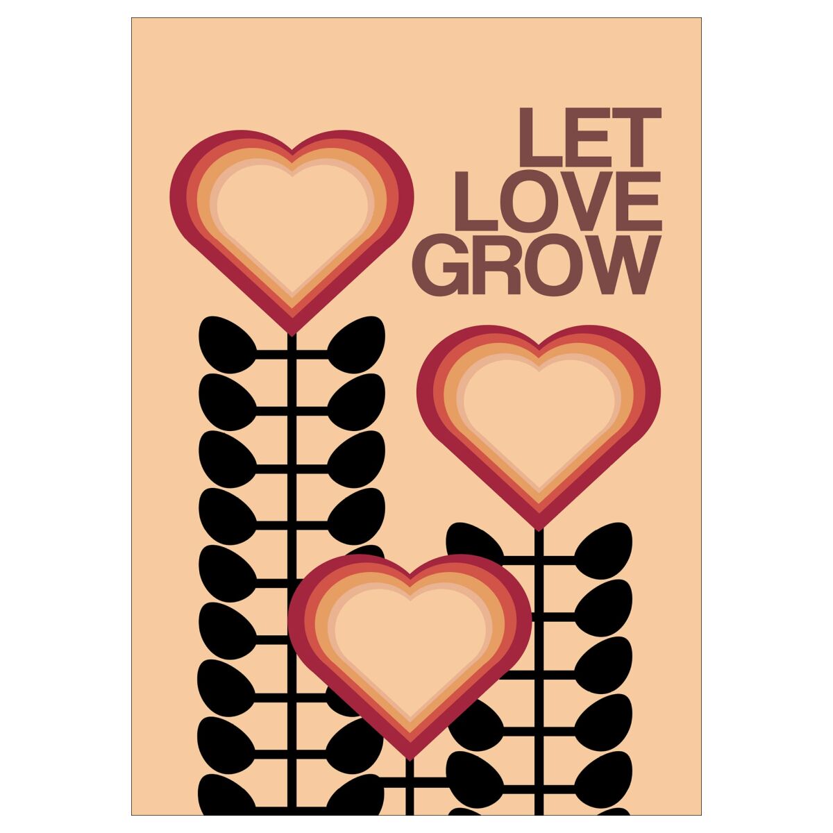 Frances Collett Let love grow Cream - A5