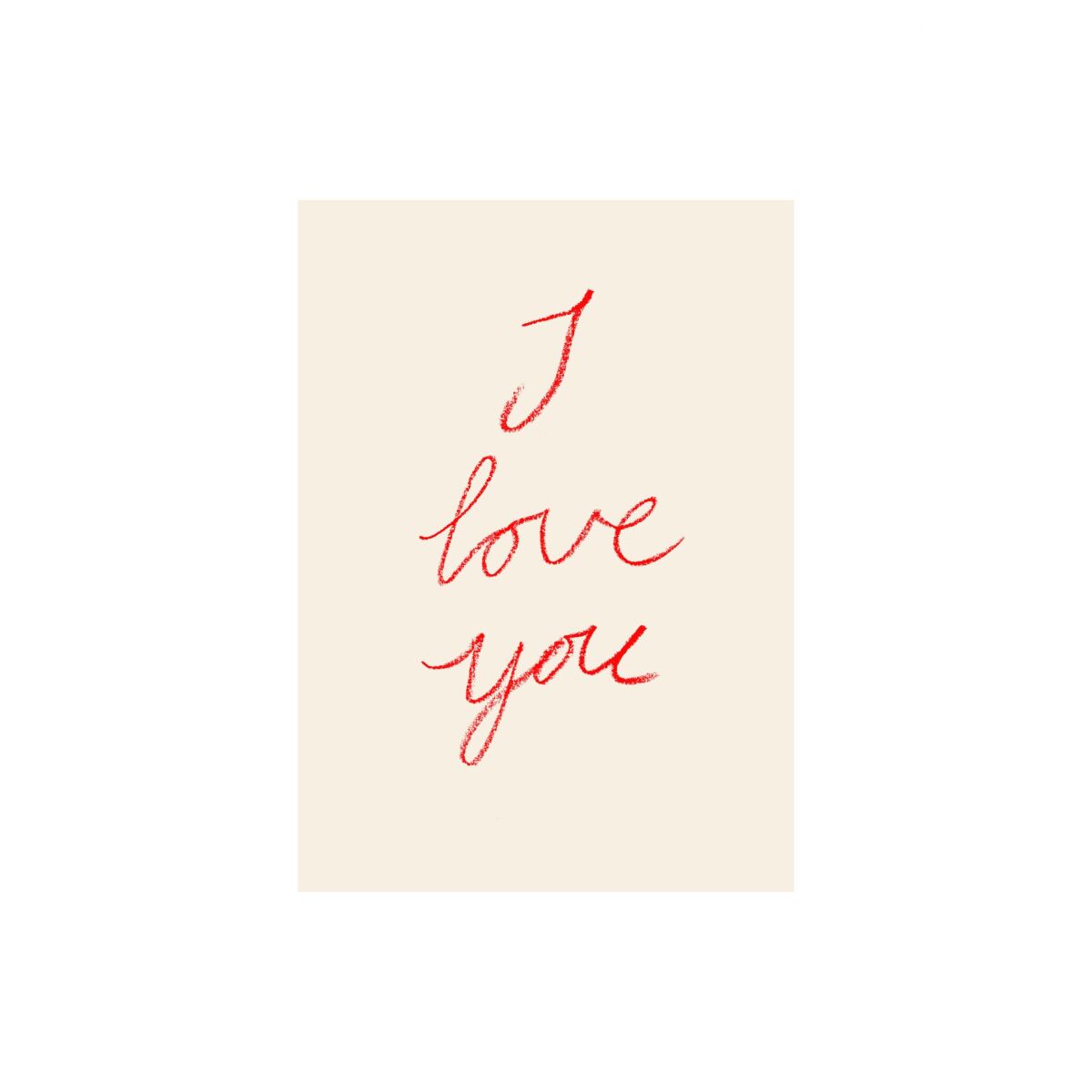 Affordable Art Prints x Johanna Klum Nyberg I Love You - A5