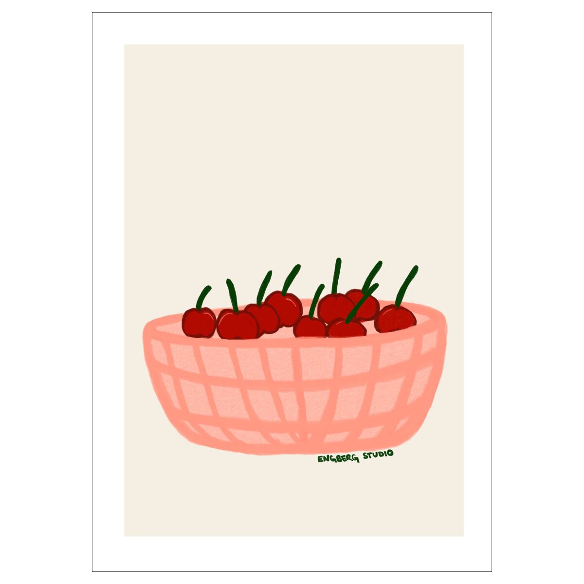 Engberg Studio Cherries in a Basket - A5