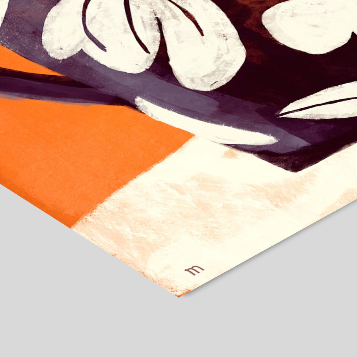 Marco Marella Black Vase White Flowers 50 x 70 cm