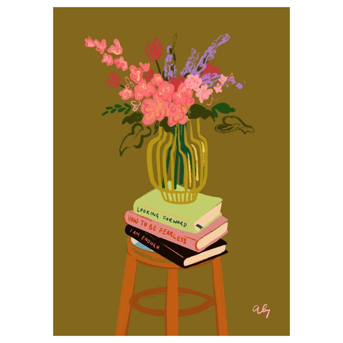 Affordable Art Prints x Arty Guava Floral Vase - A5