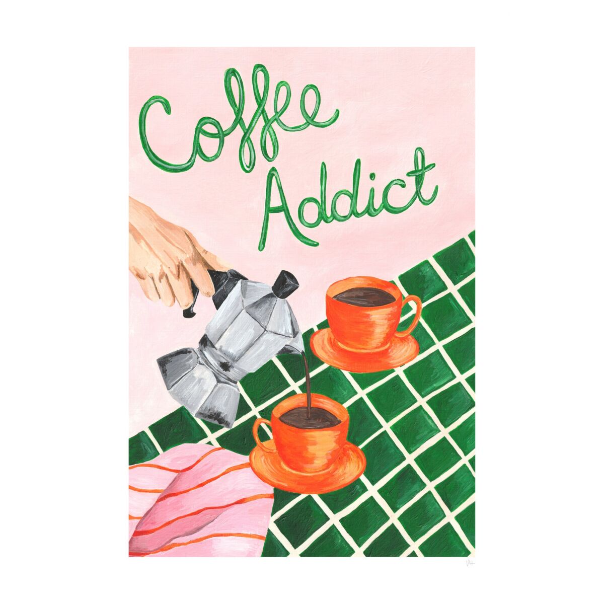 Violets Print House Coffee Addict - A5