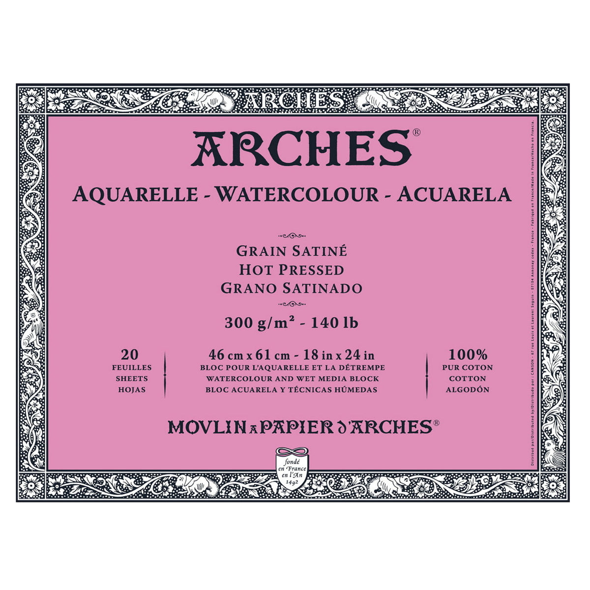 Arches Aquarelle Hotpressed Akvarelpapir