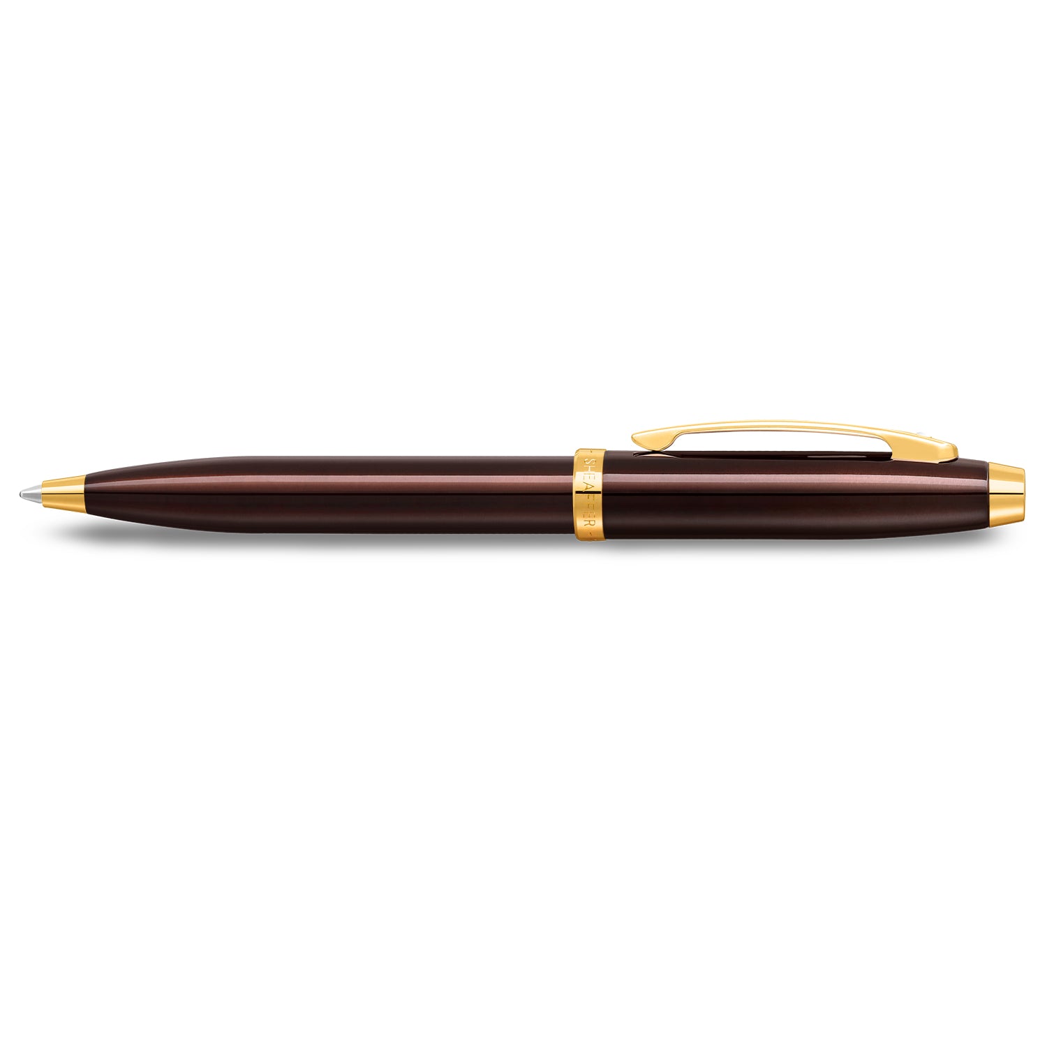 Sheaffer 100 Glossy Coffee Brown med PVD-gulddetaljer