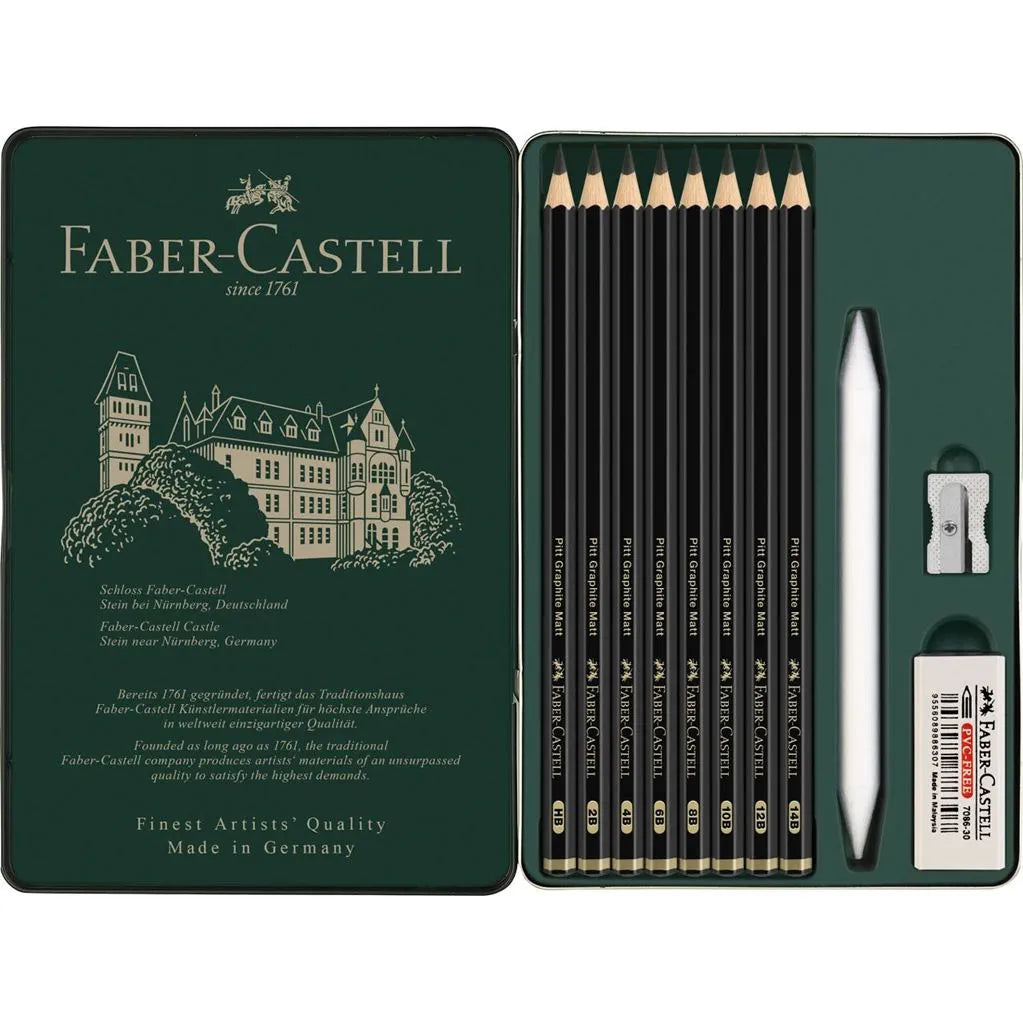 FC Pitt Graphite Matt Pencil Set w. 11 pcs.