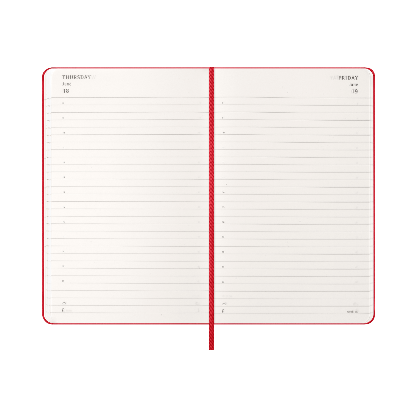 Moleskine Kalender Hard 12M Daily Large Rød 2026