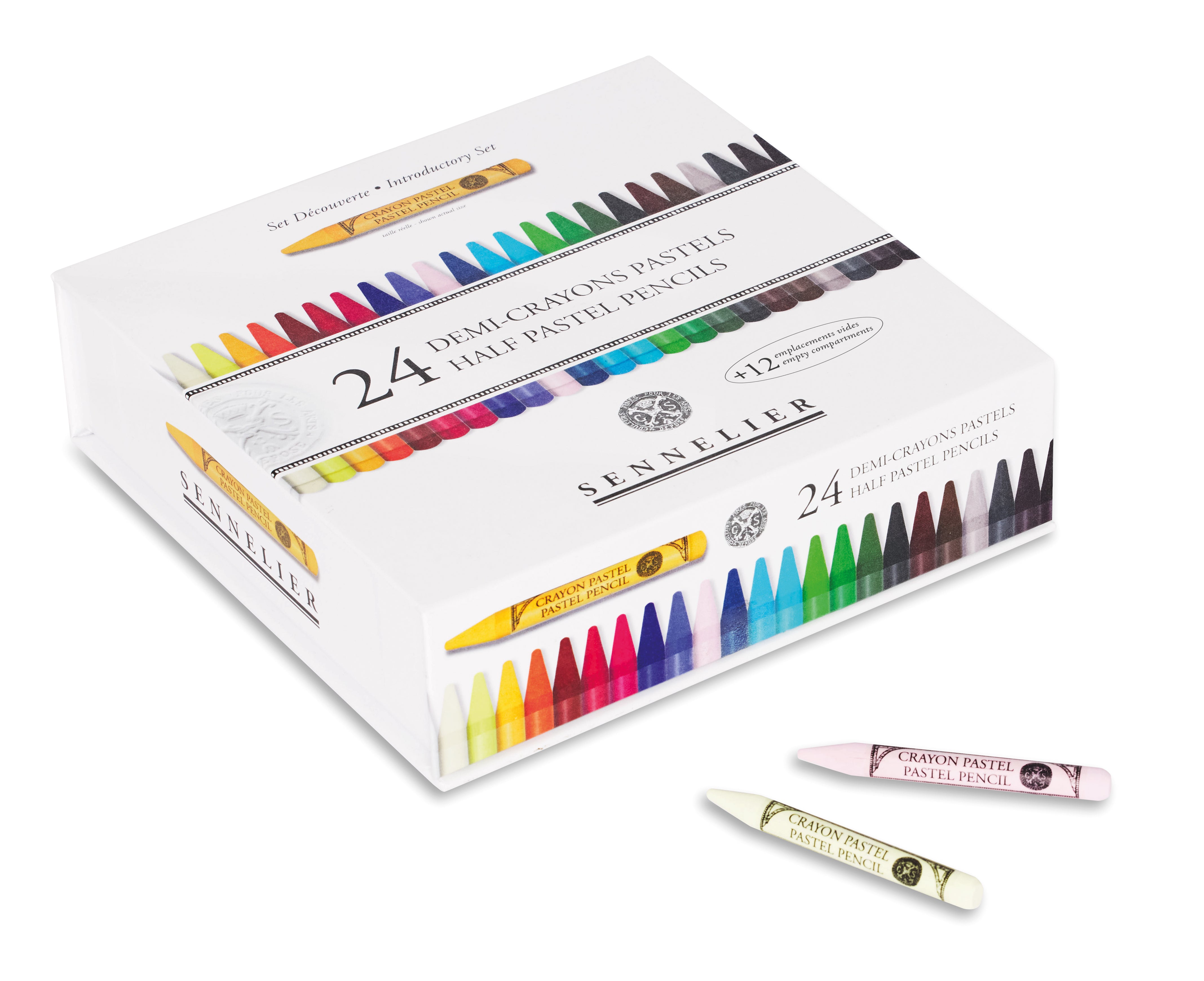 Sennelier Pastel Pencil Set 24 half pencils + 12 empty