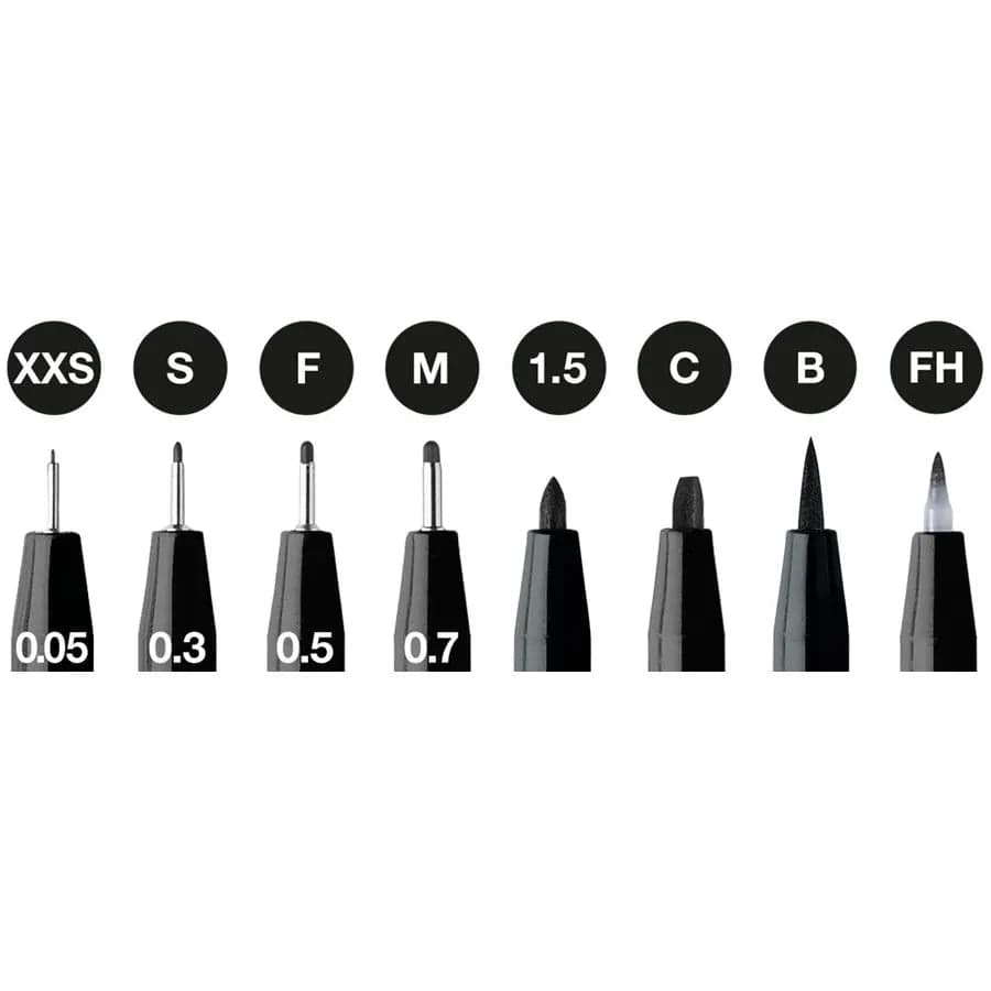 Faber-Castell Tuscher Faber-Castell Pitt Artist Black 8 stk