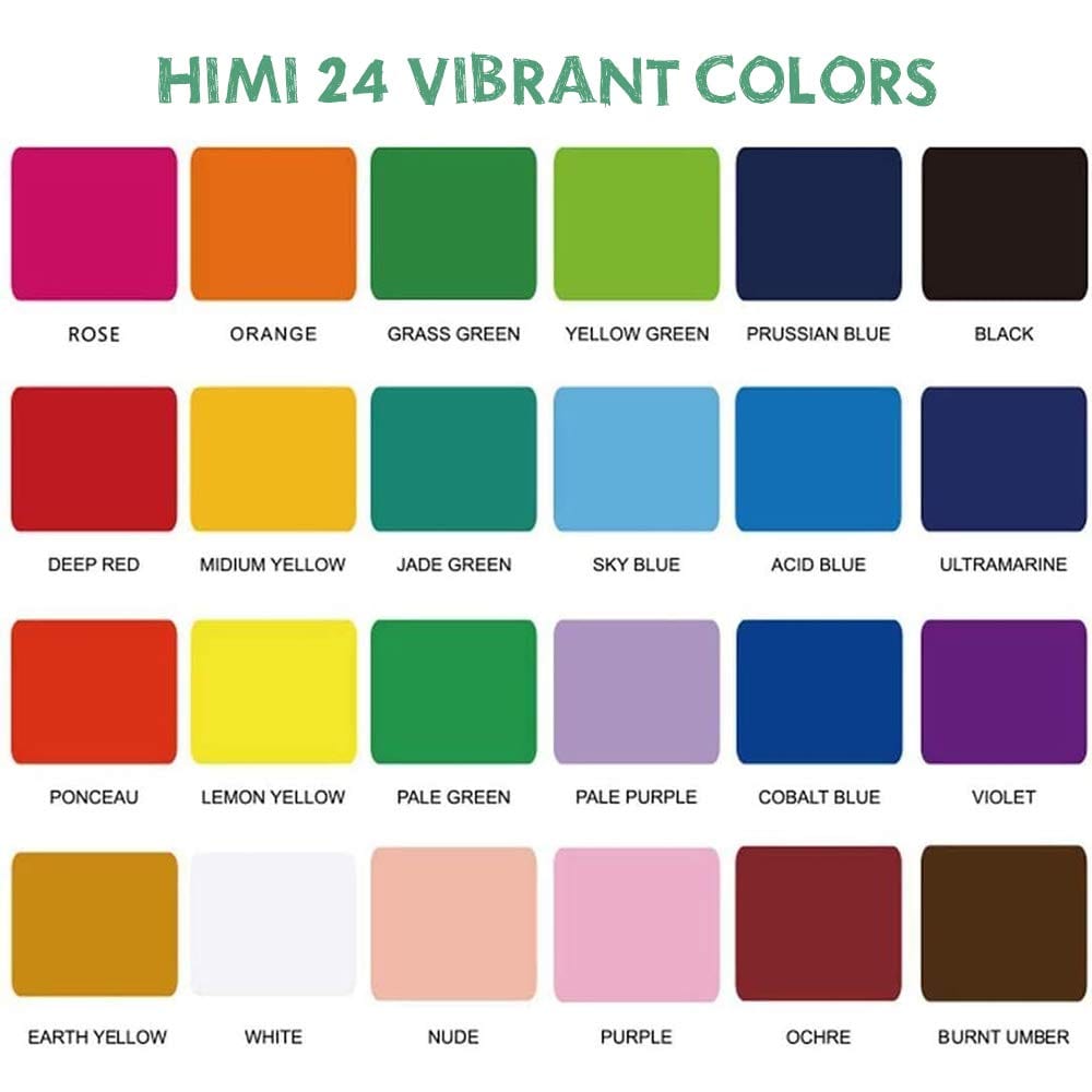 HIMI HIMI Gouache sæt 24 stk. 30 gr. (ice blue)