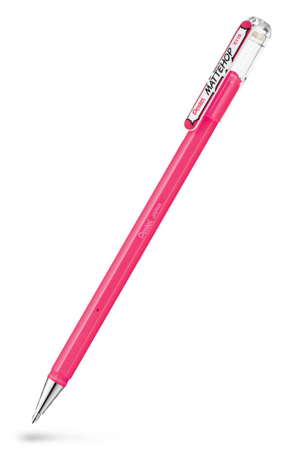 PENTEL K110V Mattehop Gelrollerpen Pink