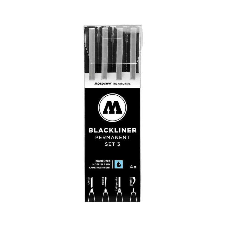 Molotow Tegneartikler MOLOTOW BLACKLINER sæt m. 4 stk. set 3