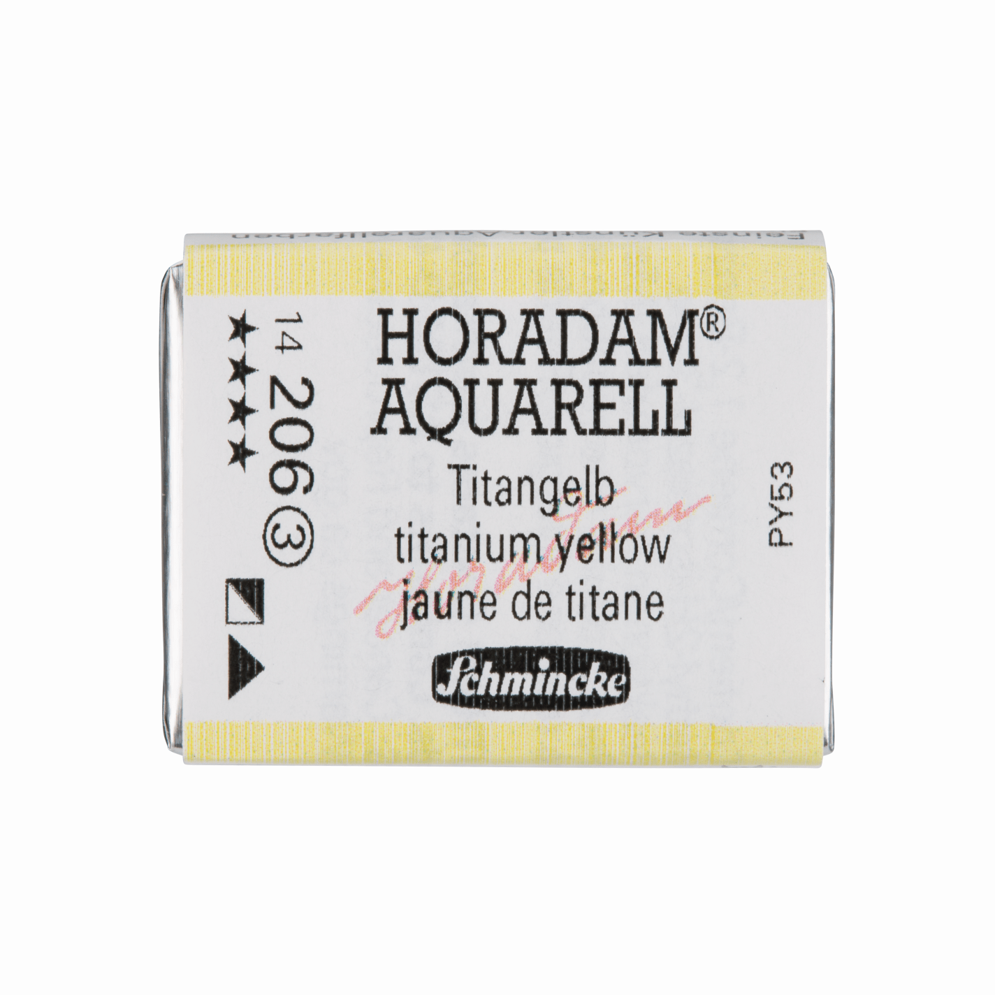 Schmincke Horadam Aquarell pans 1/1 pan Titanium Yellow