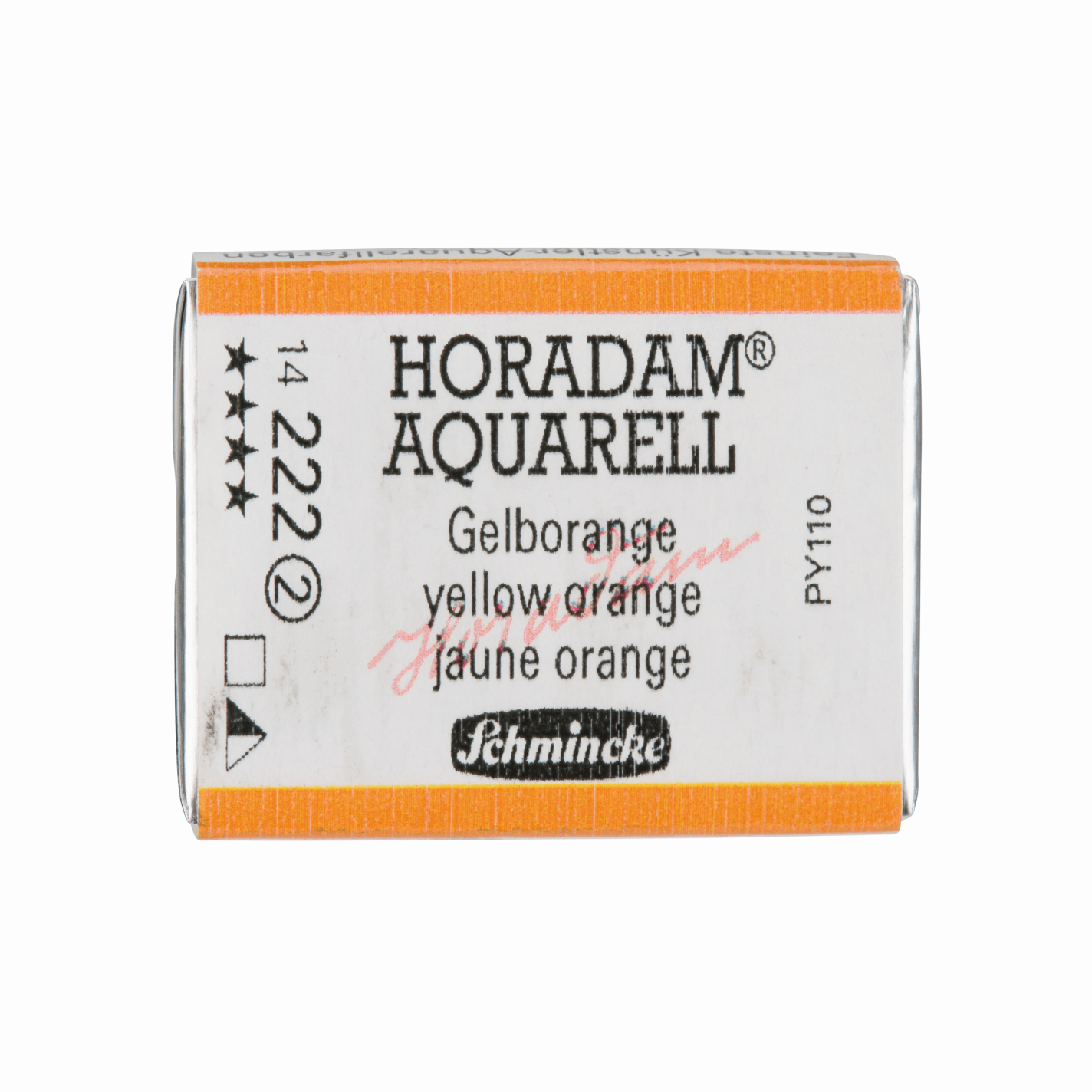 Schmincke Horadam Aquarell pans 1/1 pan Yellow Orange