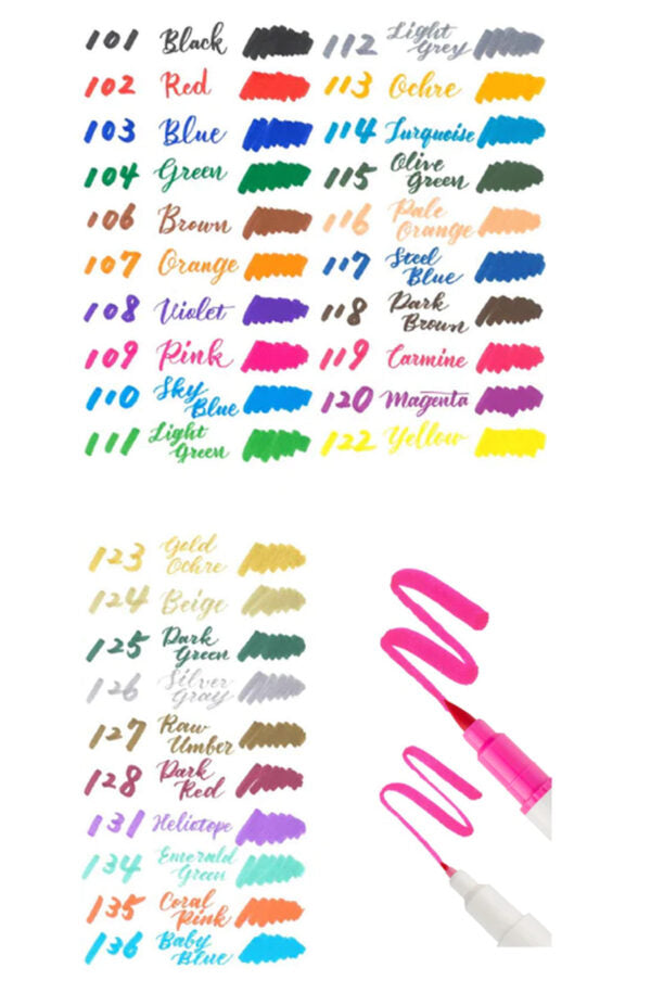 PENTEL SESW30C Brush Sign Pen Twin - uplaceret billede