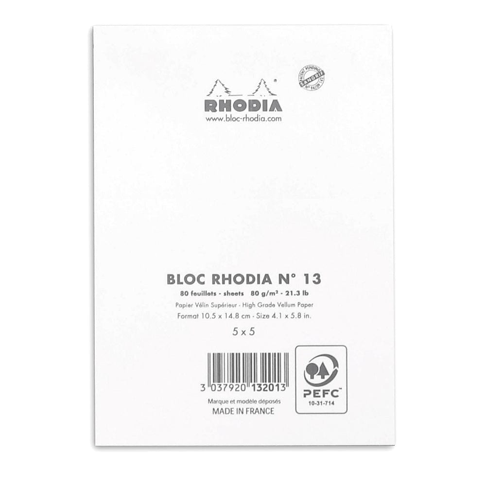 Stelling Rhodia WHITE head stapled pad N°13