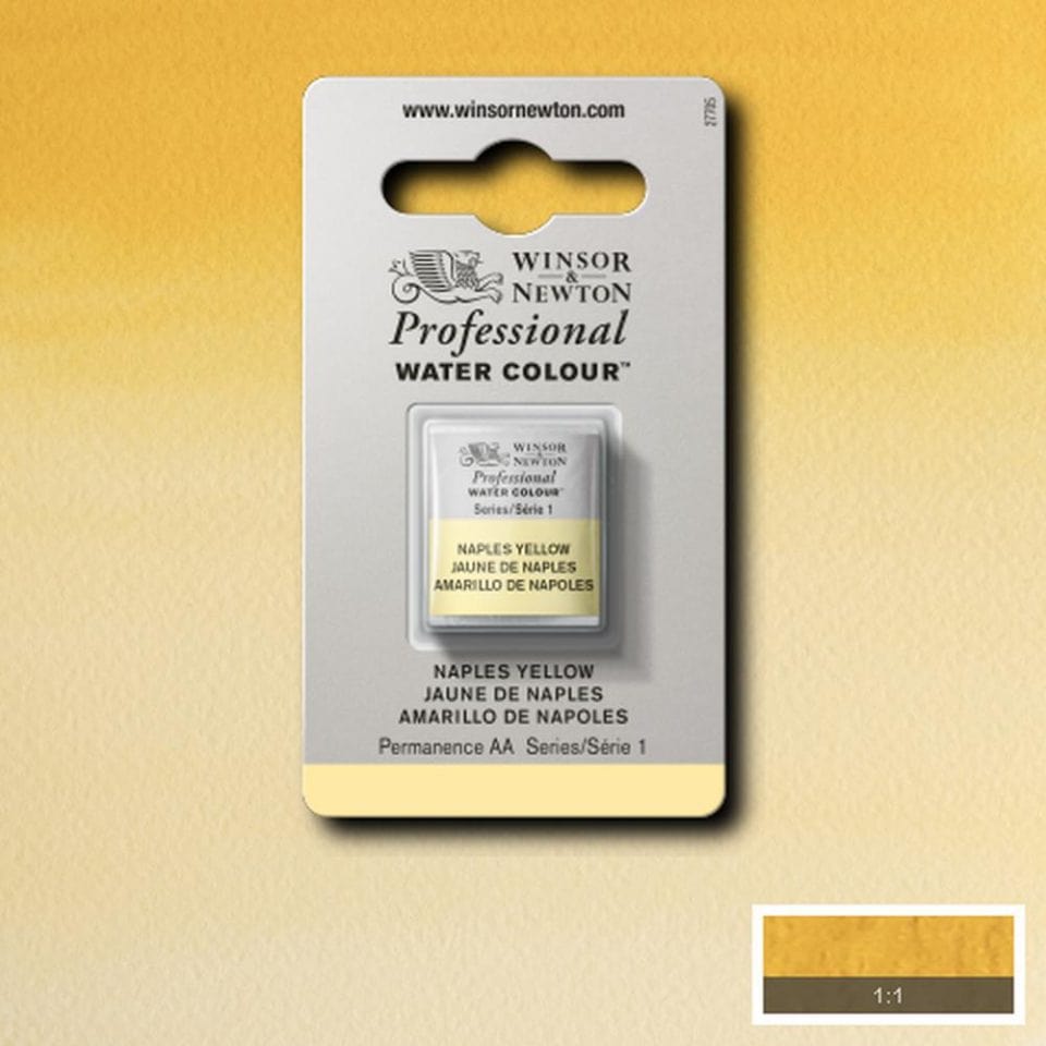 Winsor Newton 1/2 pans Naples Yellow