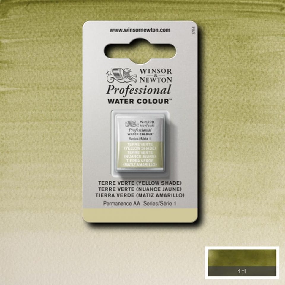 Winsor Newton 1/2 pans Terre Verte (yellow shade)