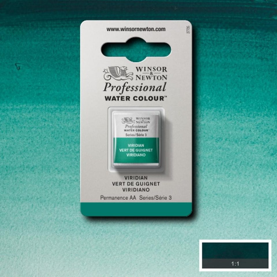 Winsor Newton 1/2 pans Viridian