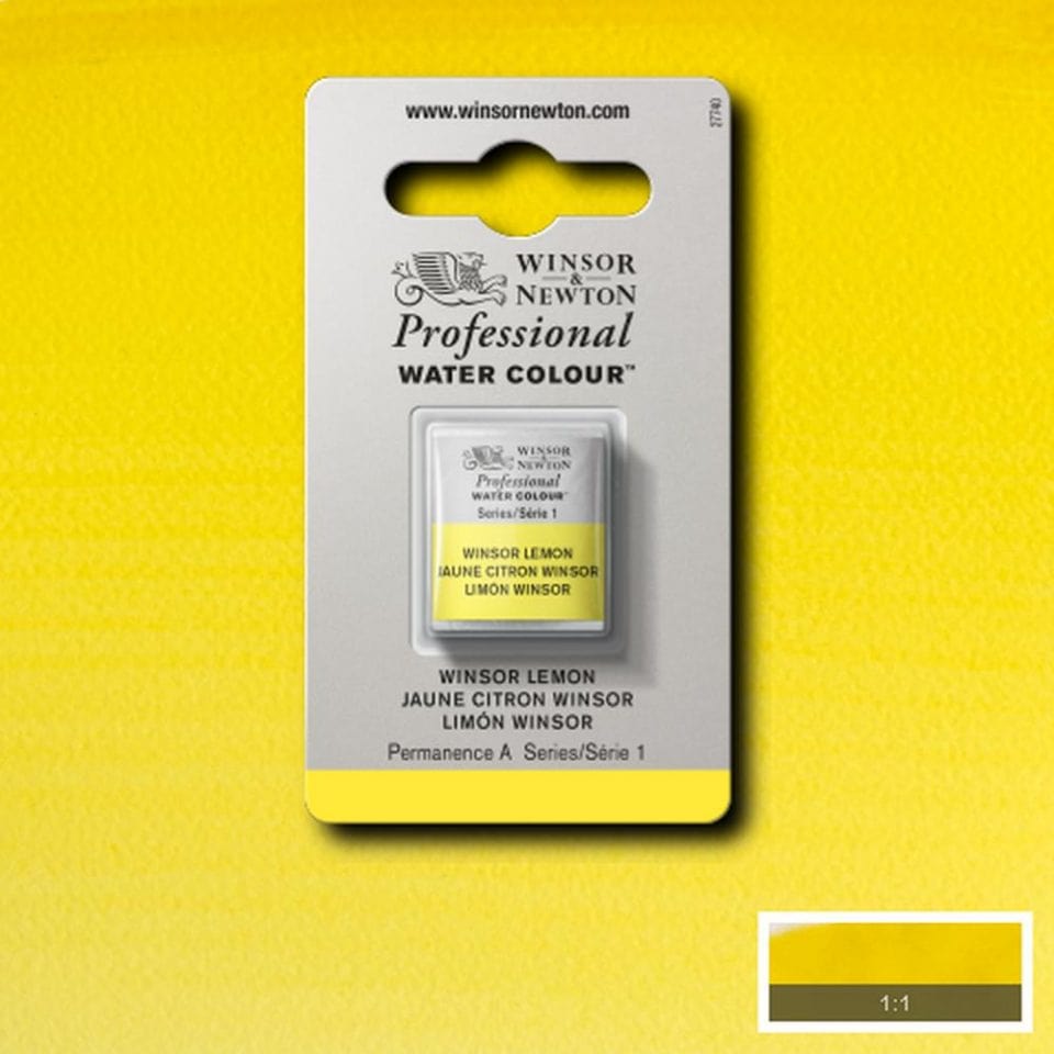 Winsor Newton 1/2 pans Winsor Lemon