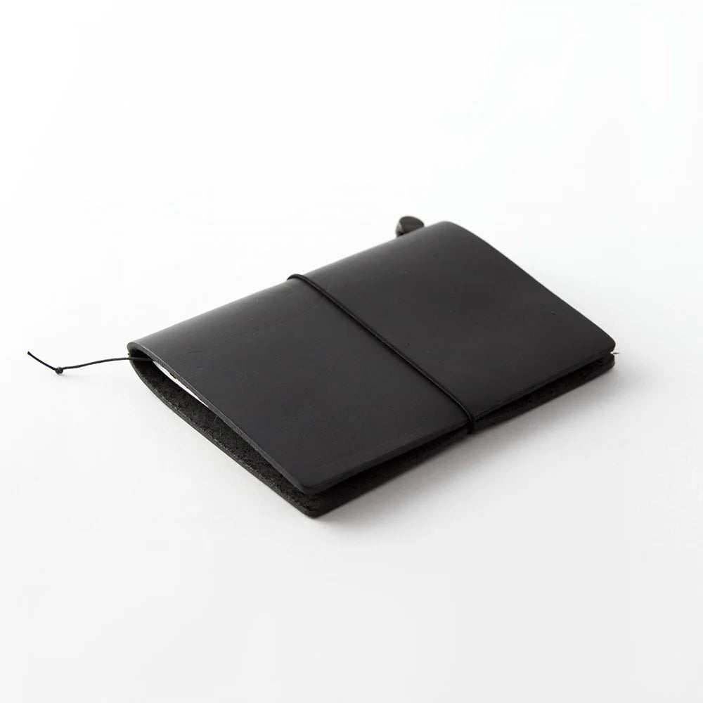 Traveler´s Company, Notebook Black Passport Size(læderomslag)