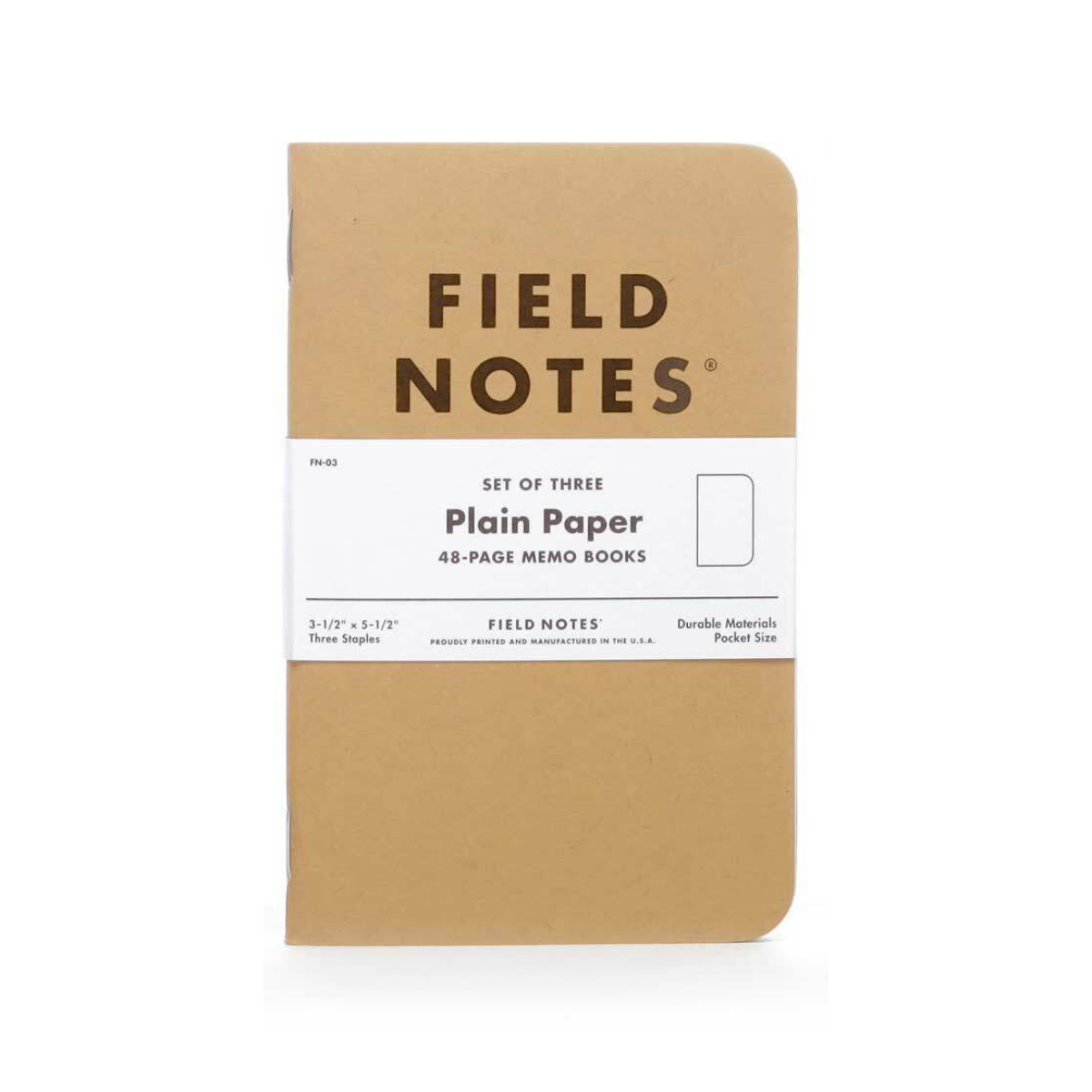 Field Notes - Original Kraft, Blank 3 pak.