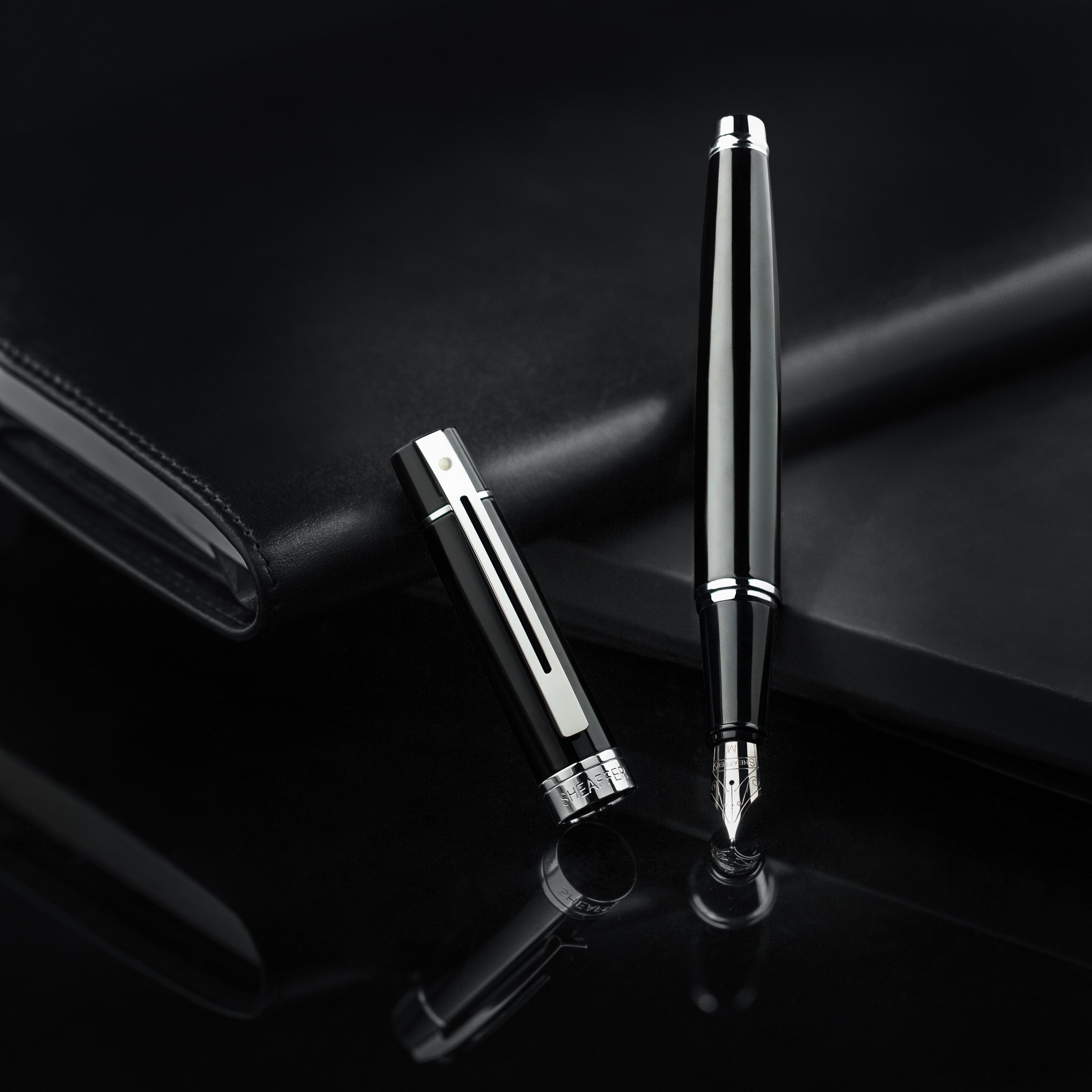 Sheaffer 300 Glossy Black with Chrome Accents