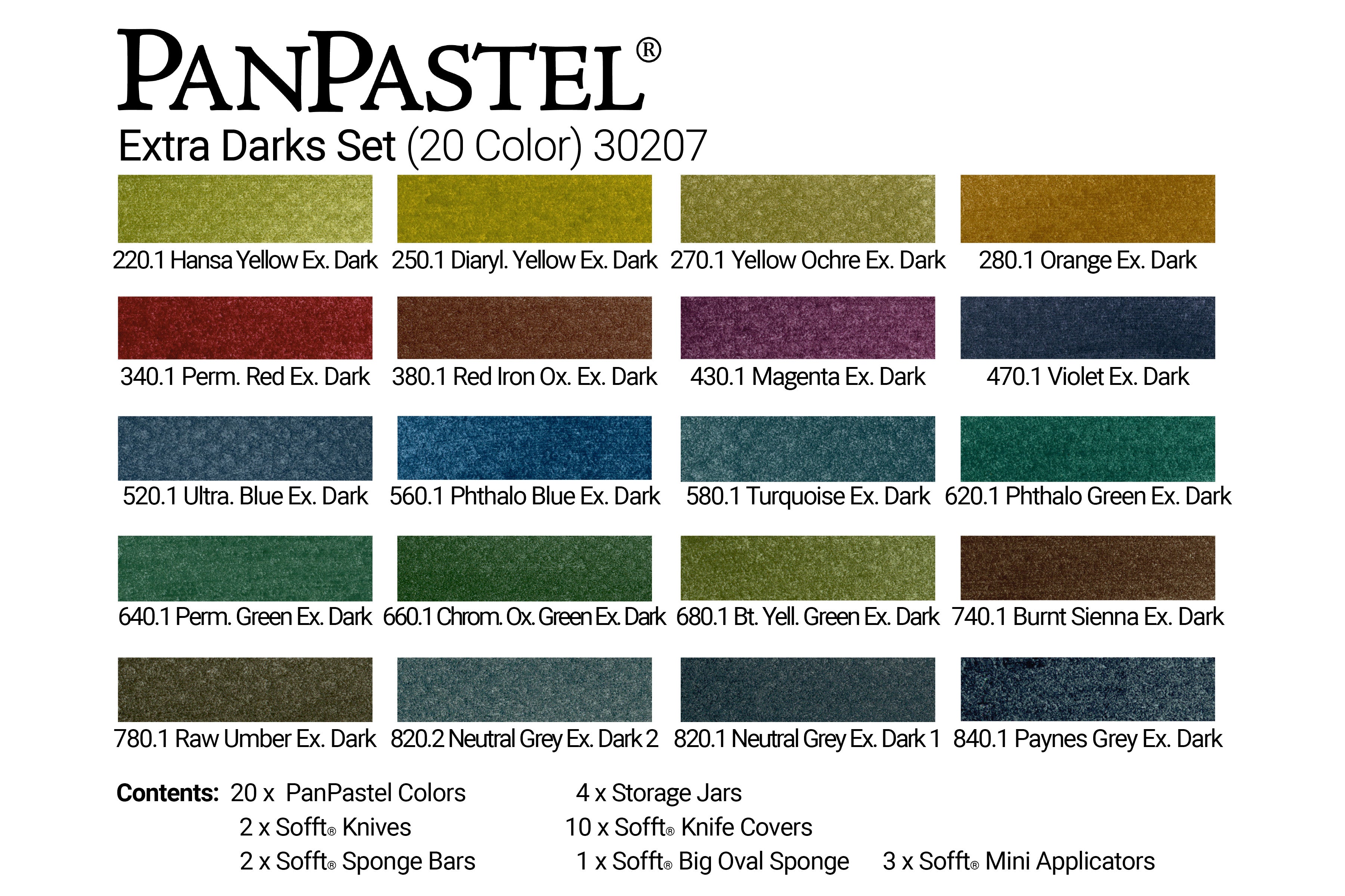 PANPASTEL set 20 pcs. 30207 Ex. Dark shades