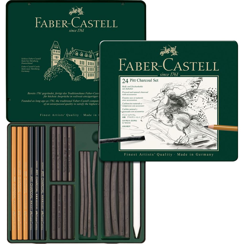 Faber-Castell Pitt Charcoal Set, 24-piece