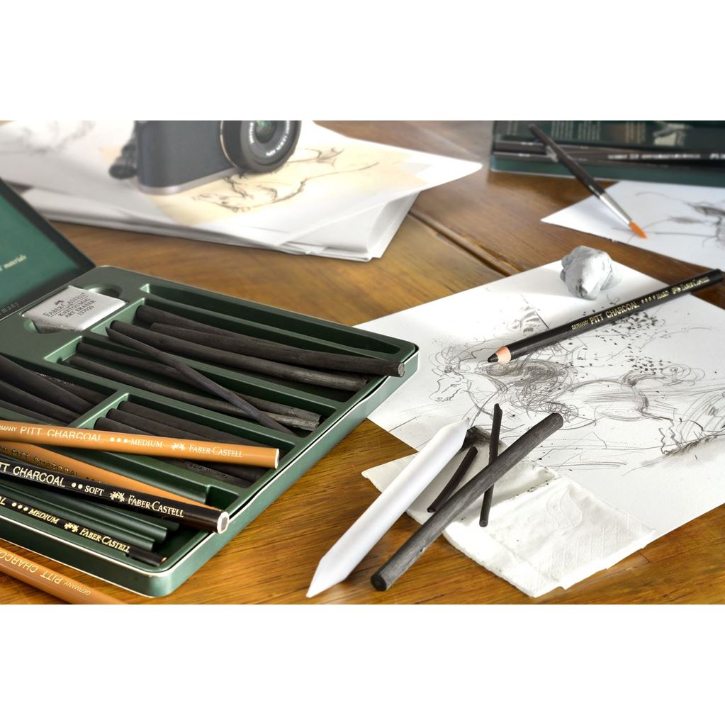 Faber-Castell Pitt Charcoal Set, 24-piece