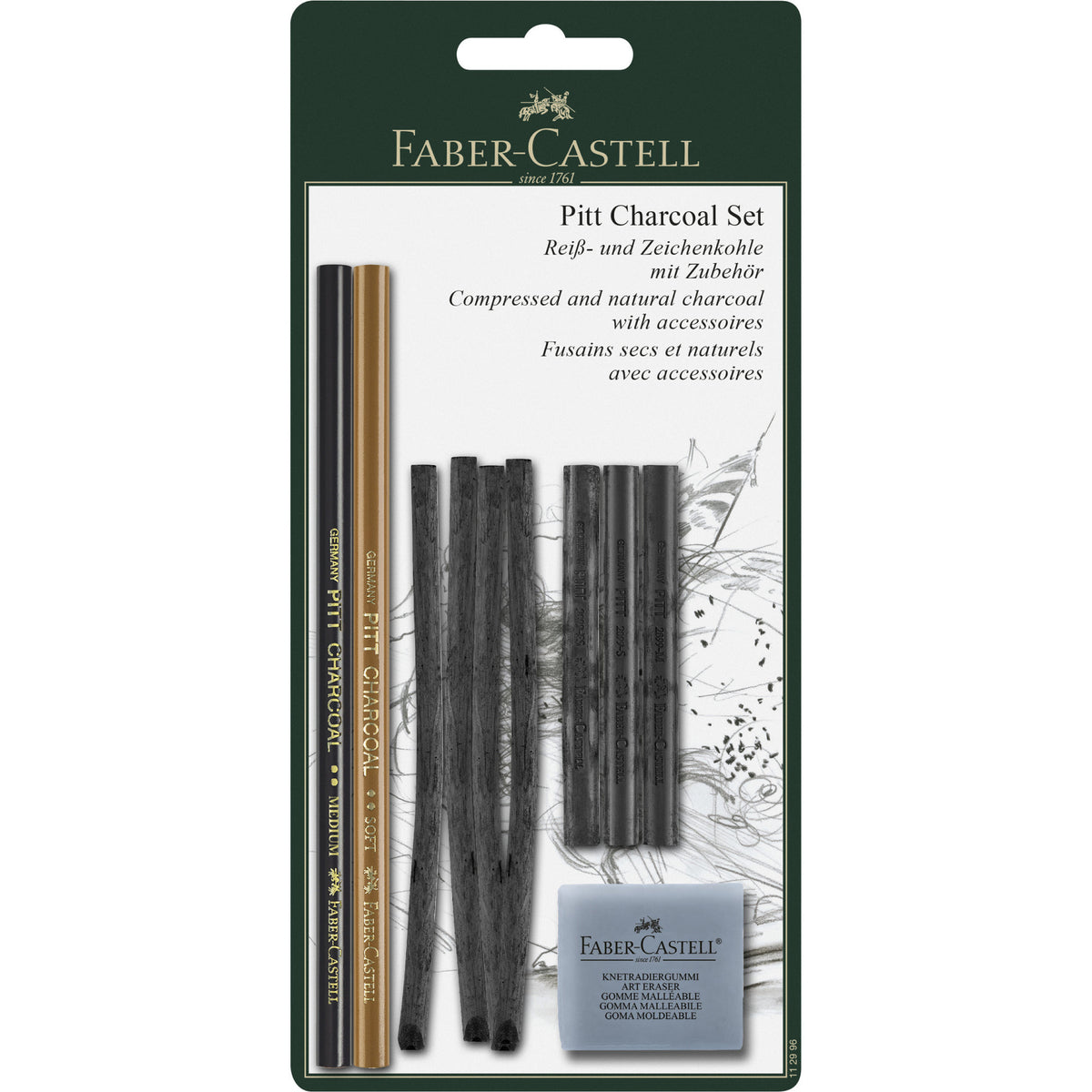Faber-Castell Pitt Charcoal Set, 10-piece