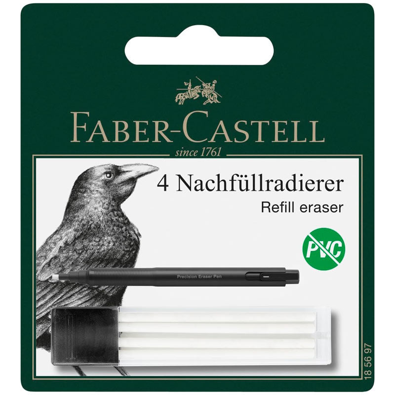 Faber-Castell Precision Eraser Pen Refills, 4-Pack