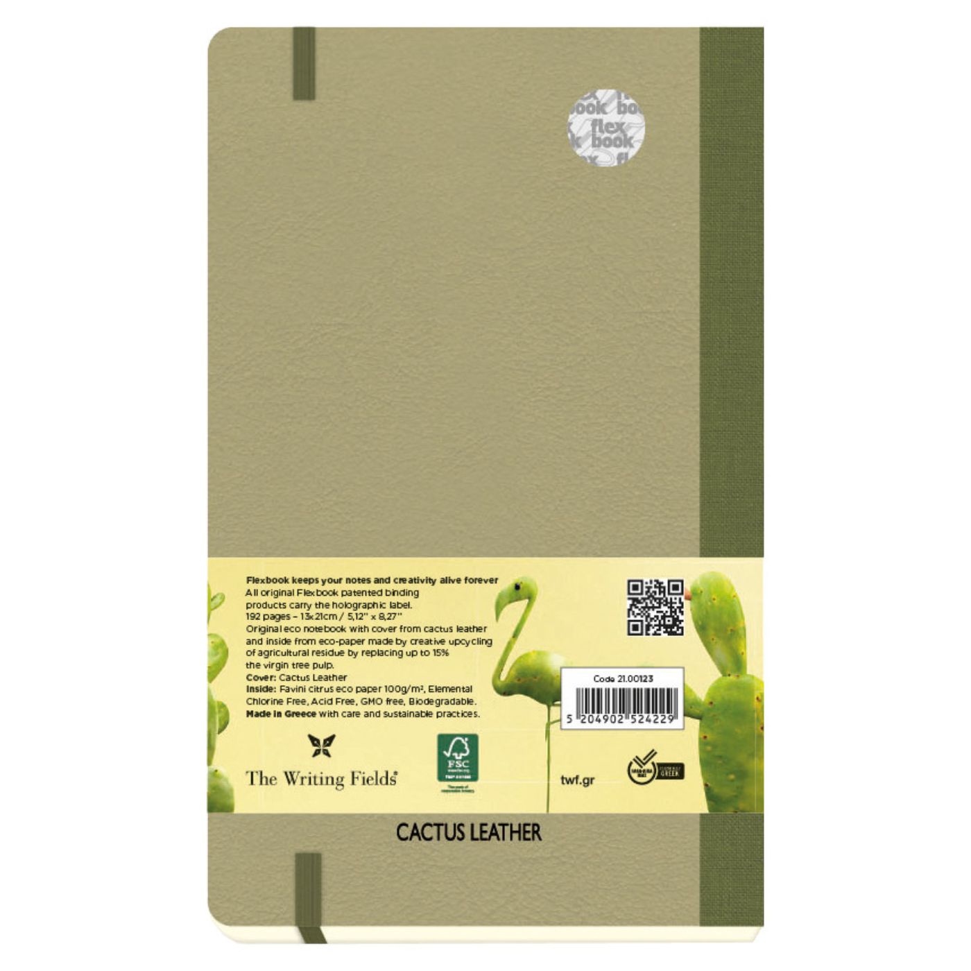 Flexbook "I Love Cactus" Notebook, 13x21 cm – Ruled