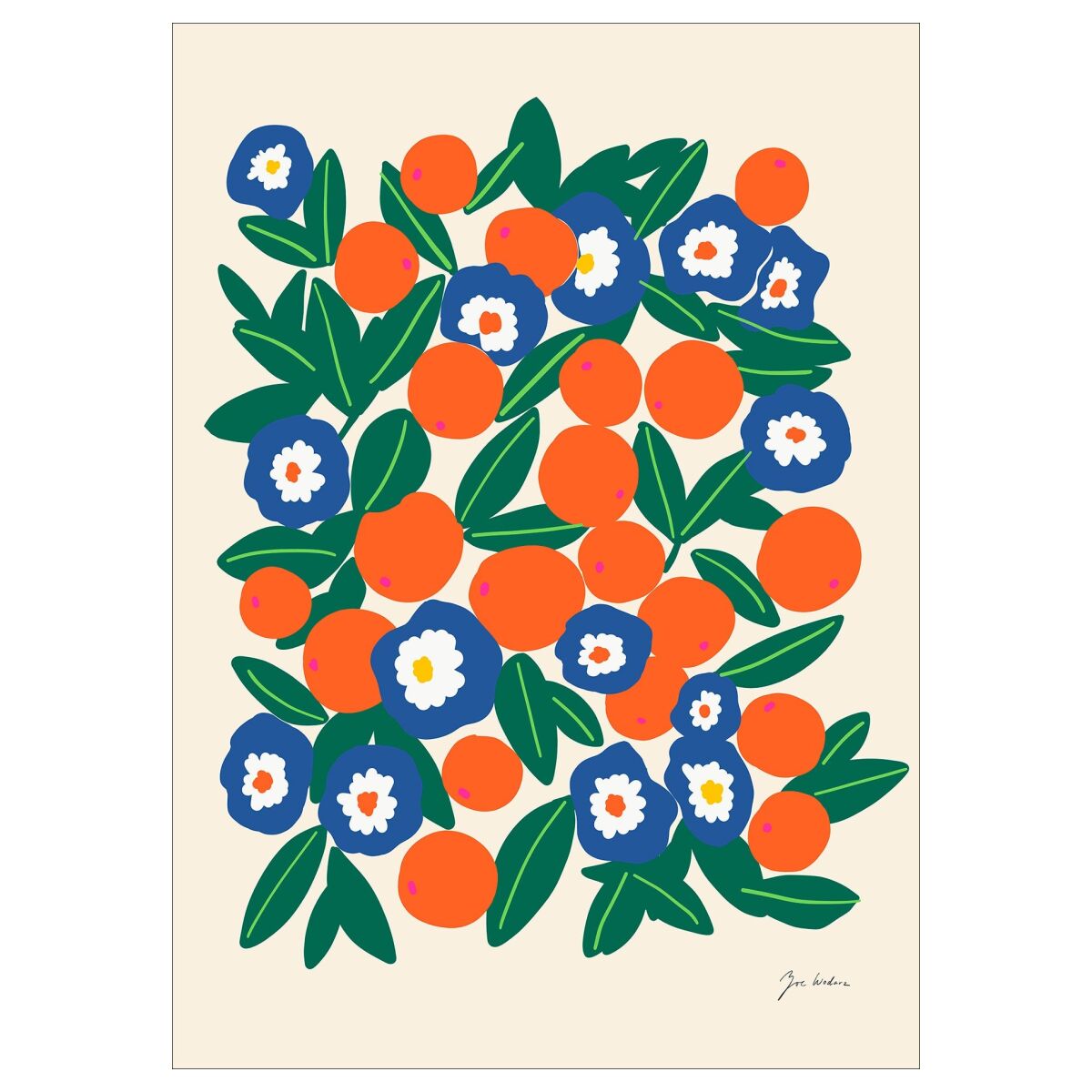 PSTR Studio Zoe - Oranges and flowers - A5