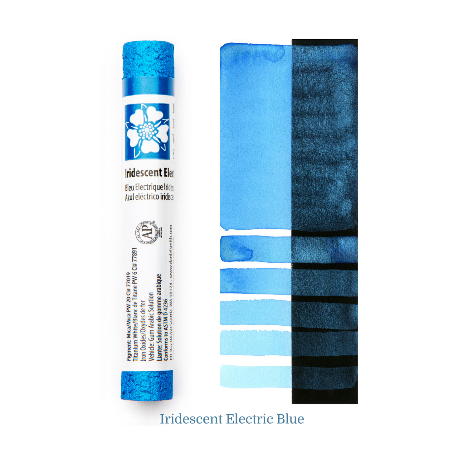 DS Watercolor Stick Iridescent Electric Blue