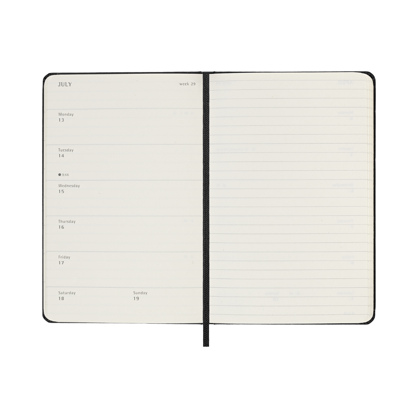 Moleskine Kalender Hard 12M Week Note Pocket Sort 2026