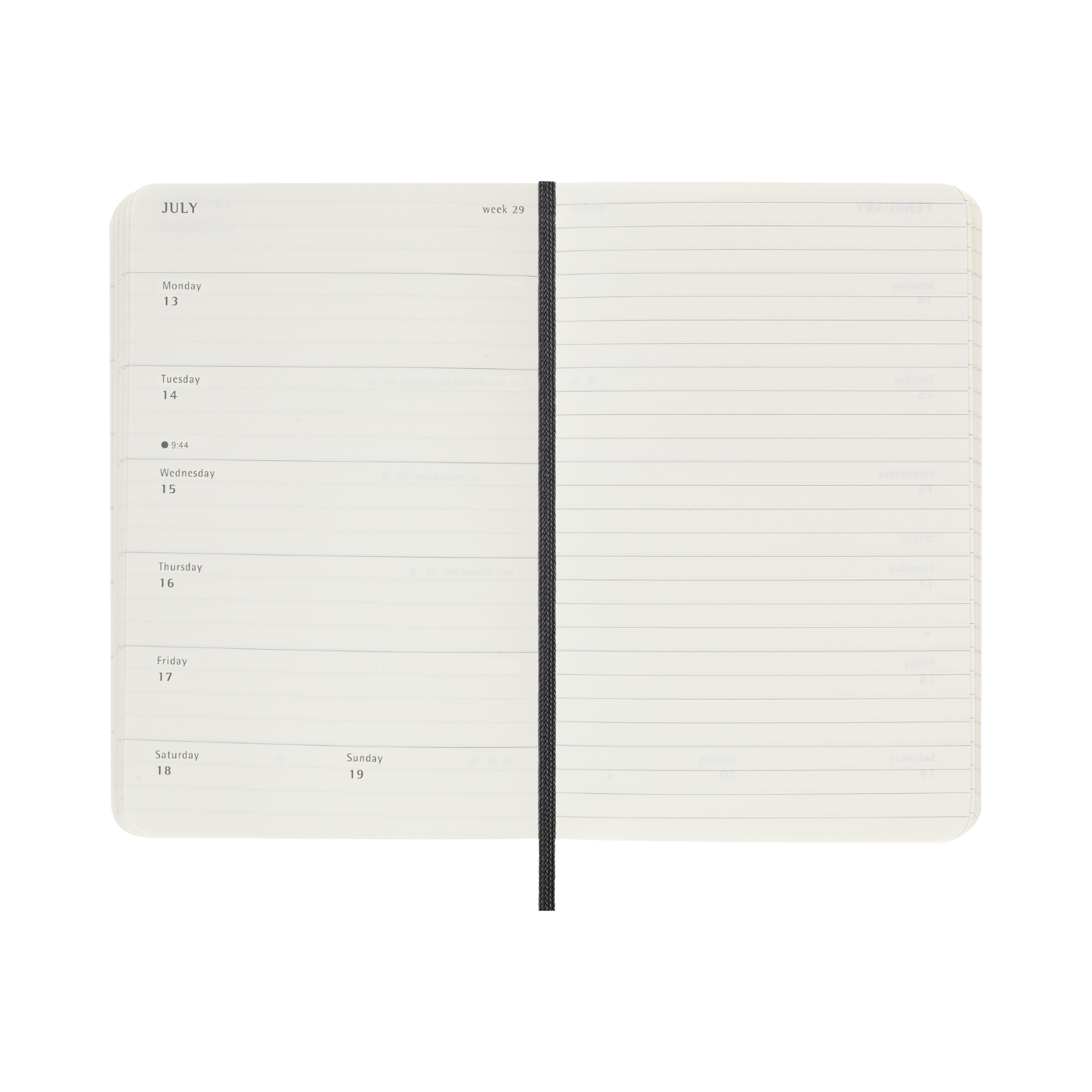 Moleskine Kalender Soft 12M Week Note Pocket Sort 2026