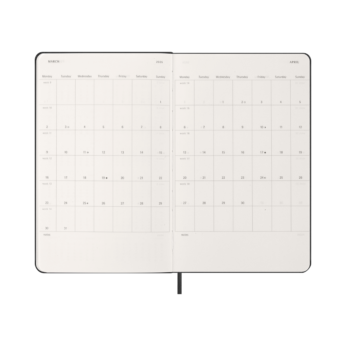 Moleskine Kalender Hard 12M Daily Large Sort 2026