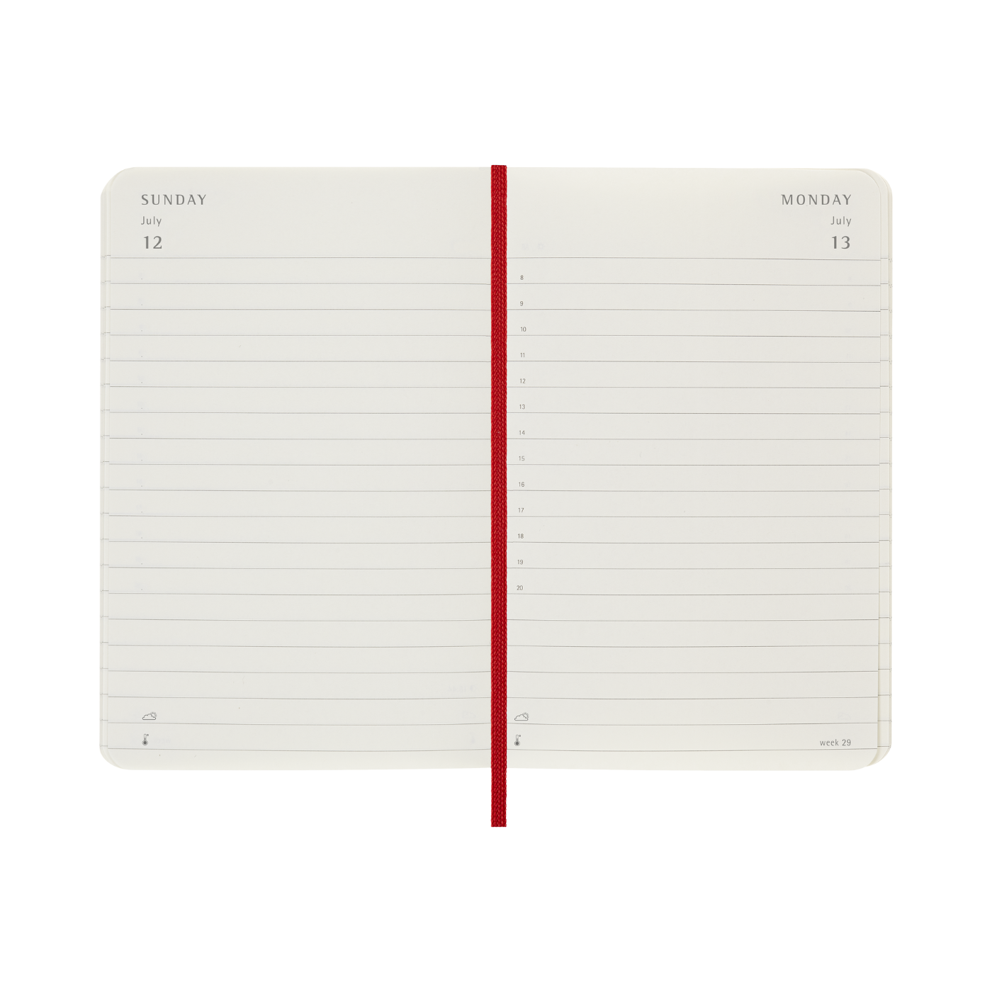 Moleskine Kalender Soft 12M Daily Pocket Rød 2026