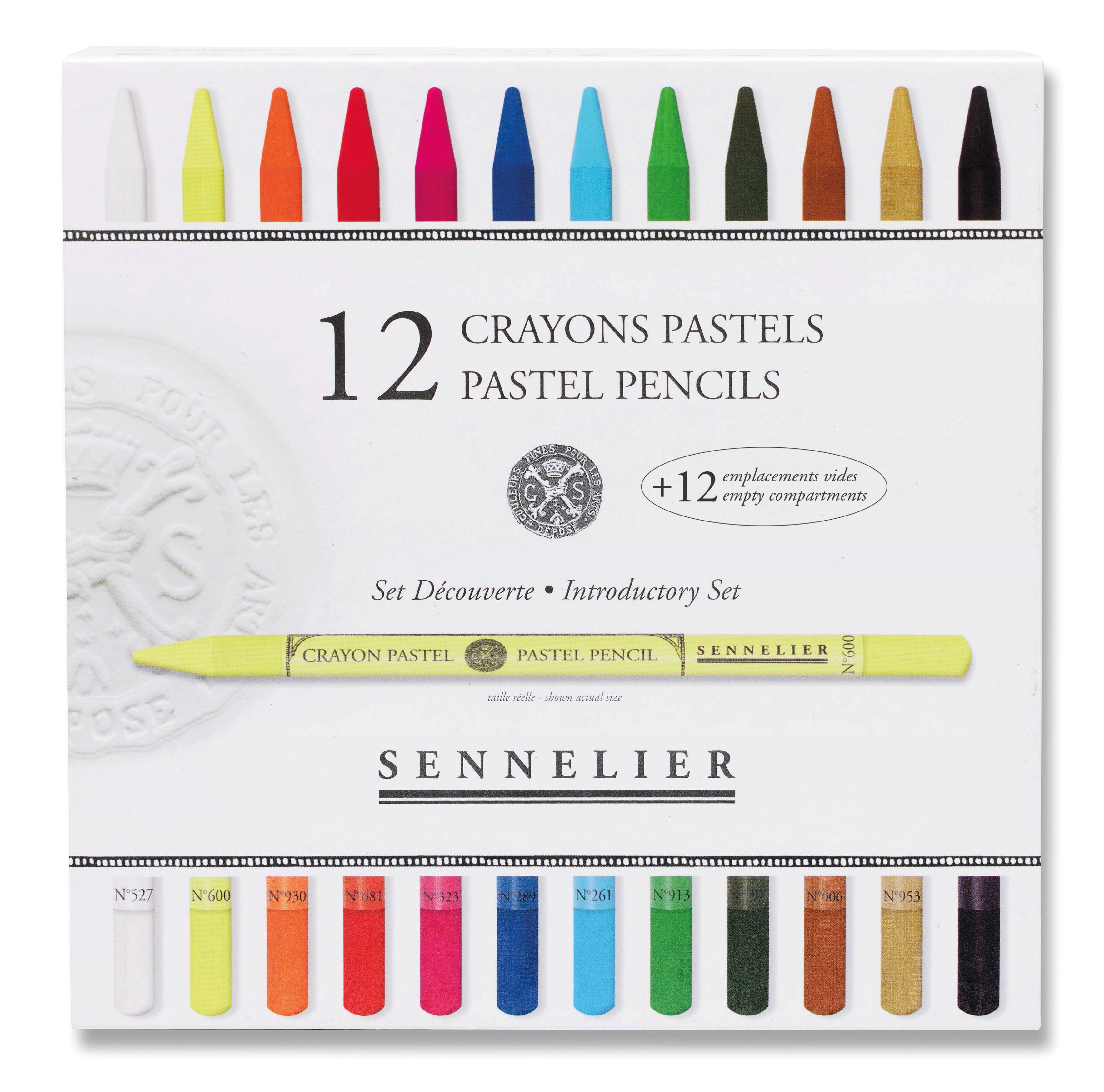 Sennelier Pastel Pencil Set 12 pcs + 12 empty