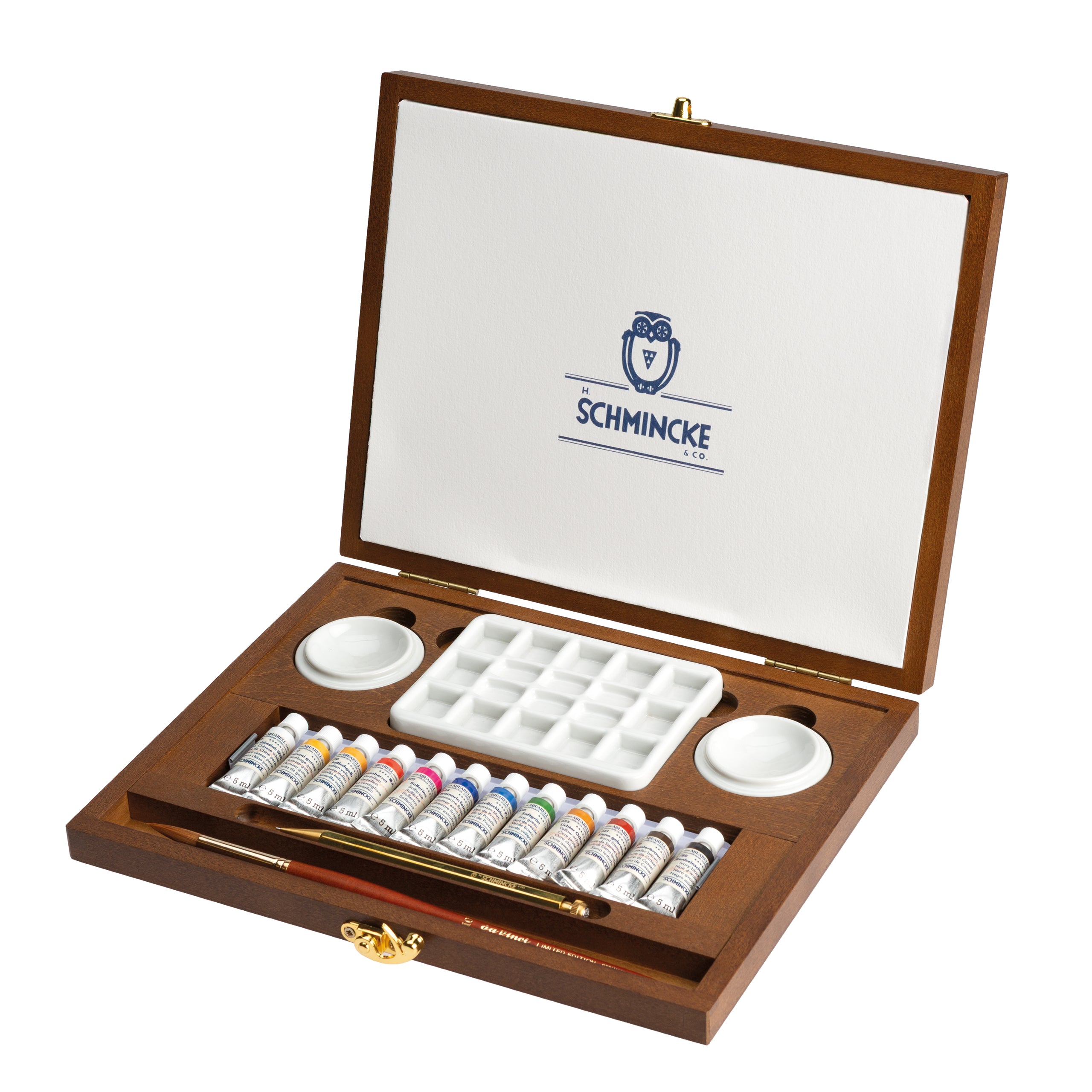 Schmincke Horadam Watercolor Set 12 x 5ml Retro Luxury Wooden Box
