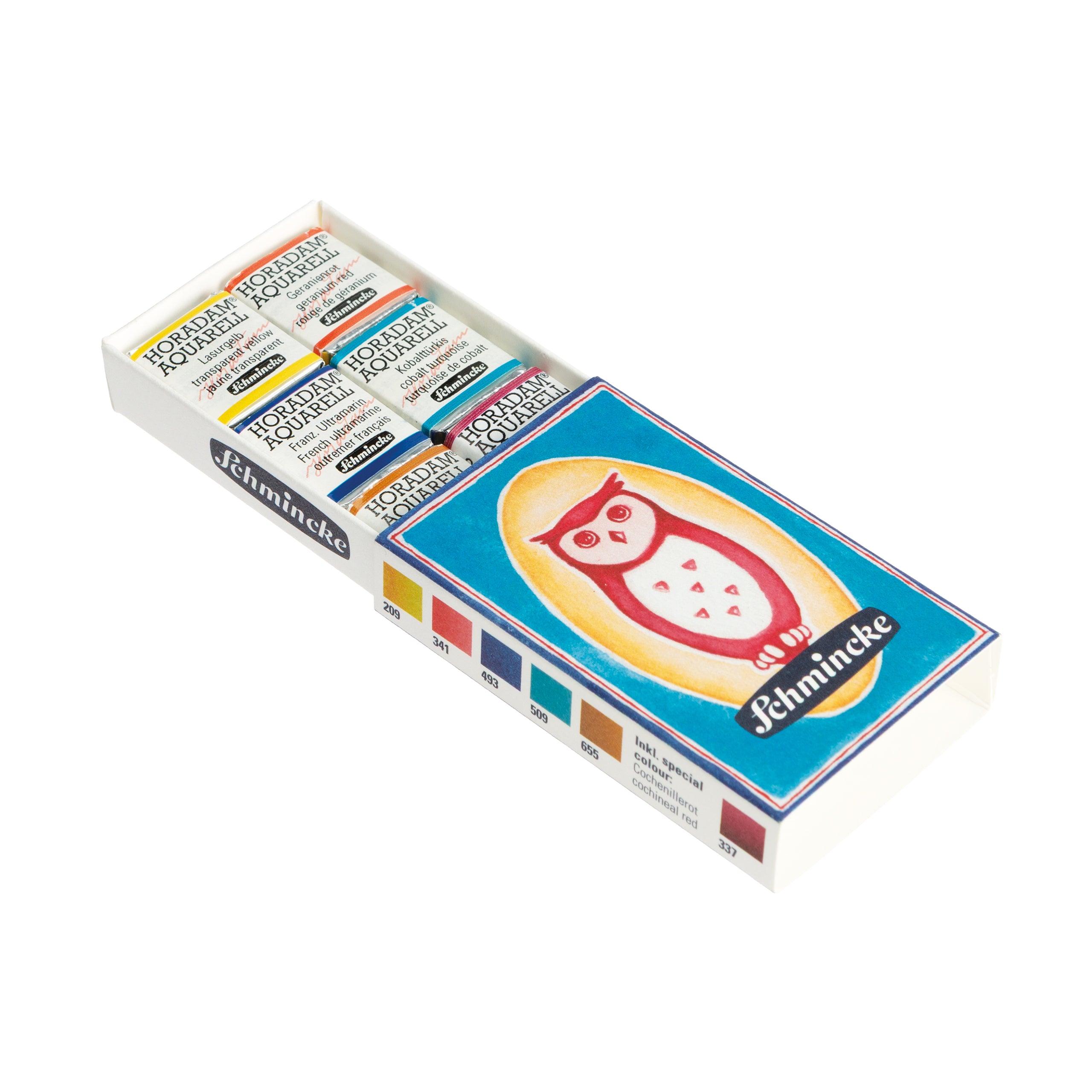 Schmincke Horadam Watercolor Set 6 pcs. ½ pans Matchbox