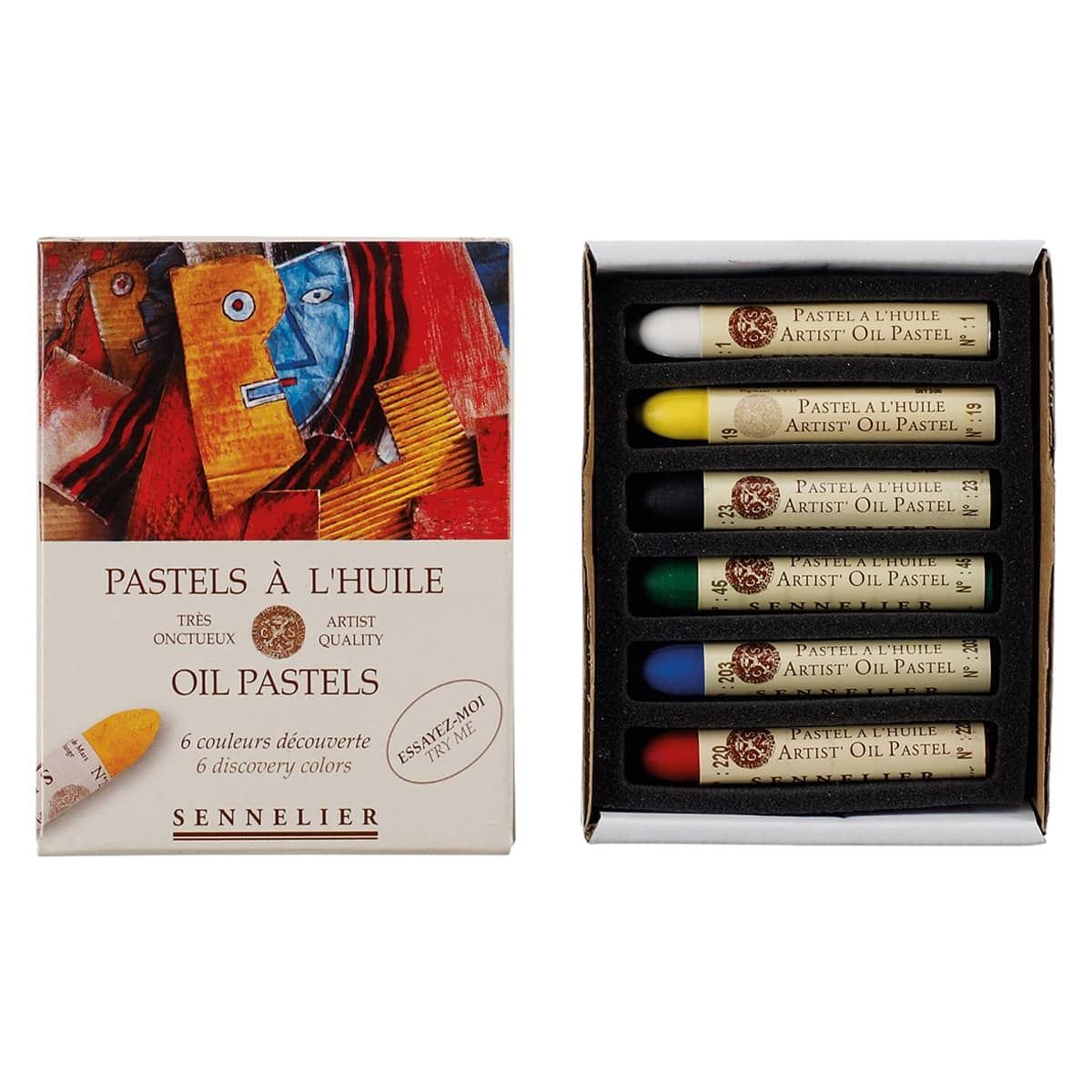 SEN Oil pastel set 6 pcs universal
