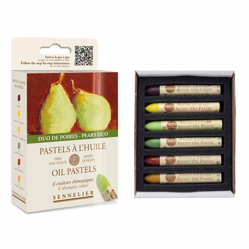SEN Oil pastel set 6 pcs pears duo
