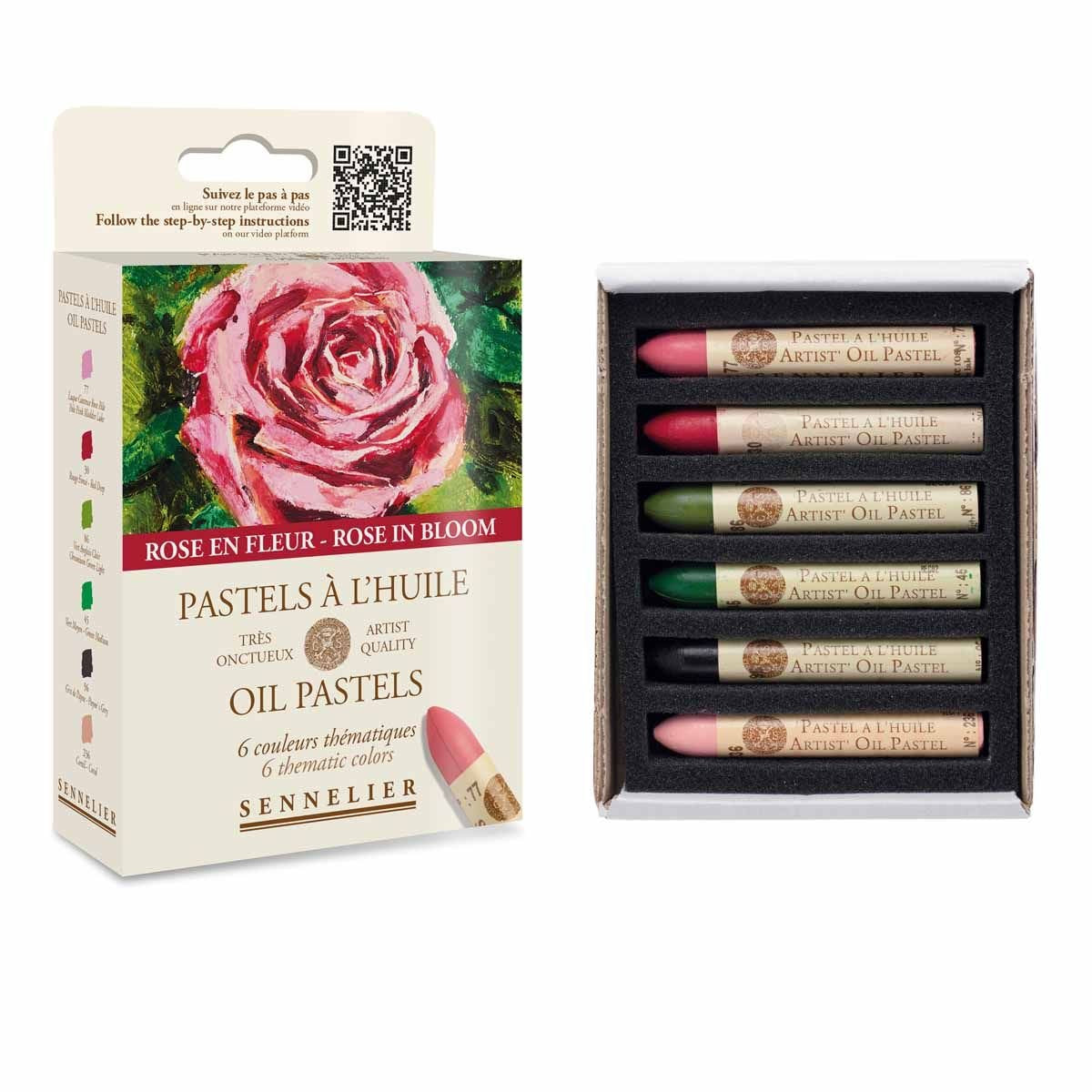 SEN Oil pastel set 6 pcs rose in