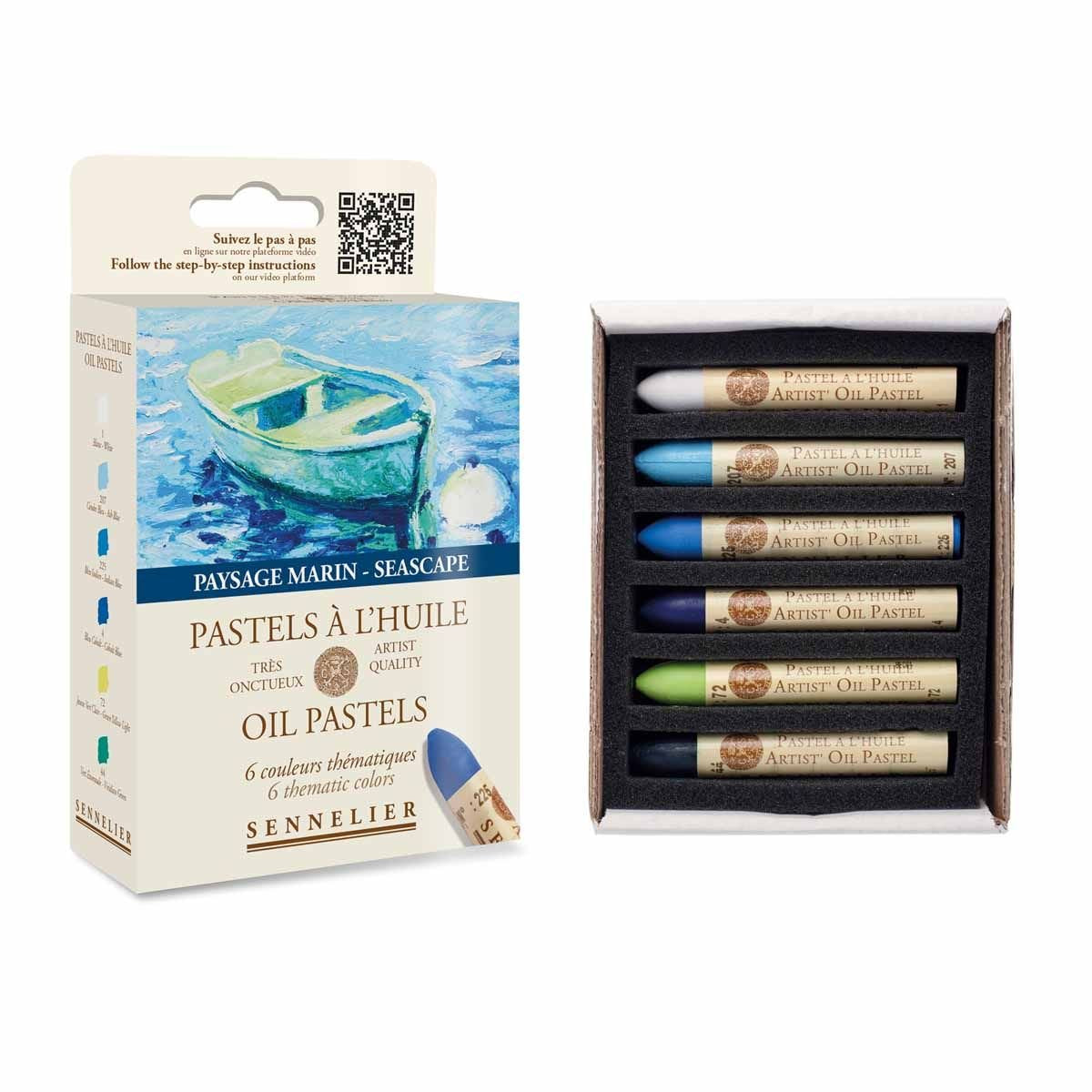 SEN Oil pastel set 6 pcs seascap