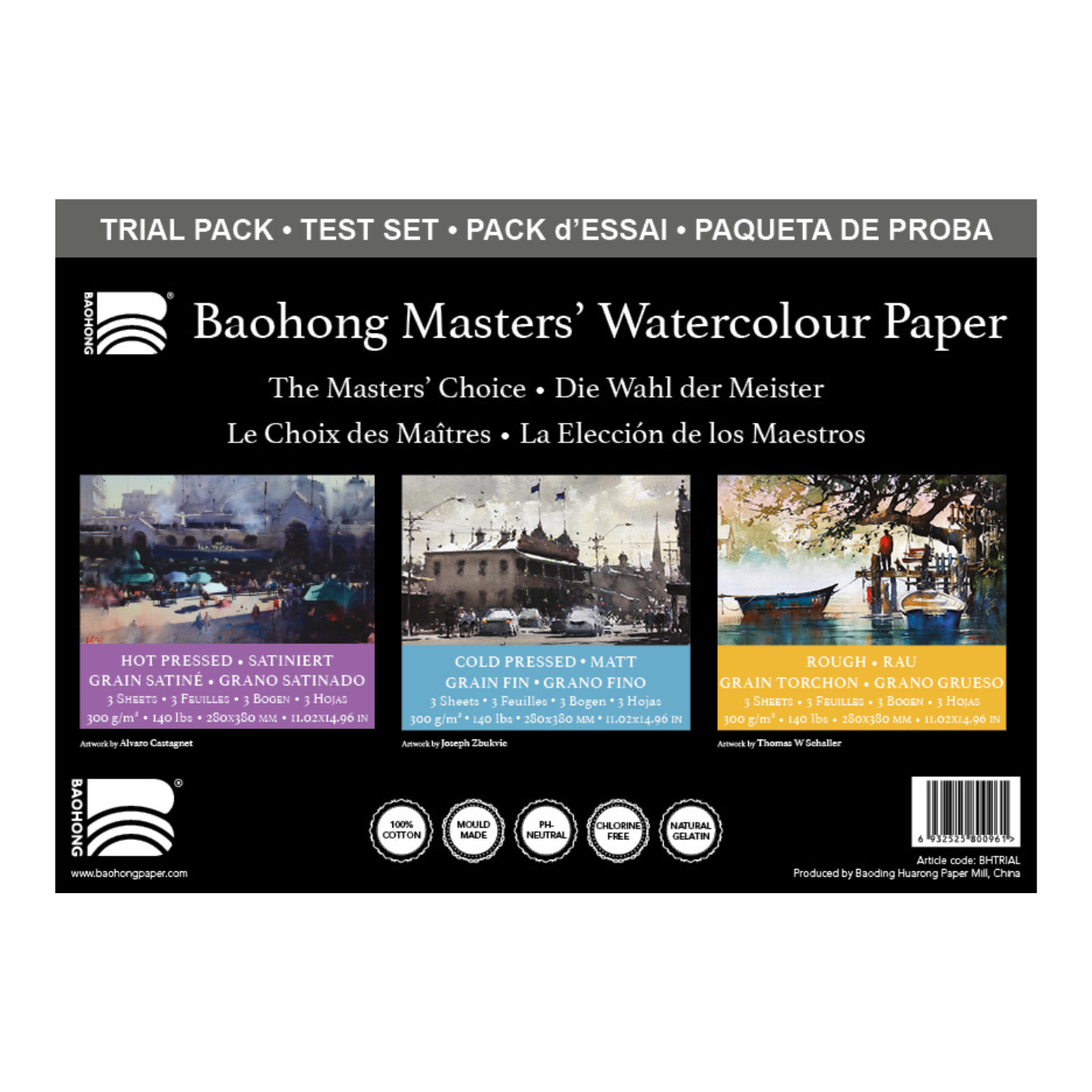 Baohong Masters' Trial Pack – 9 sheets, 280x380 mm